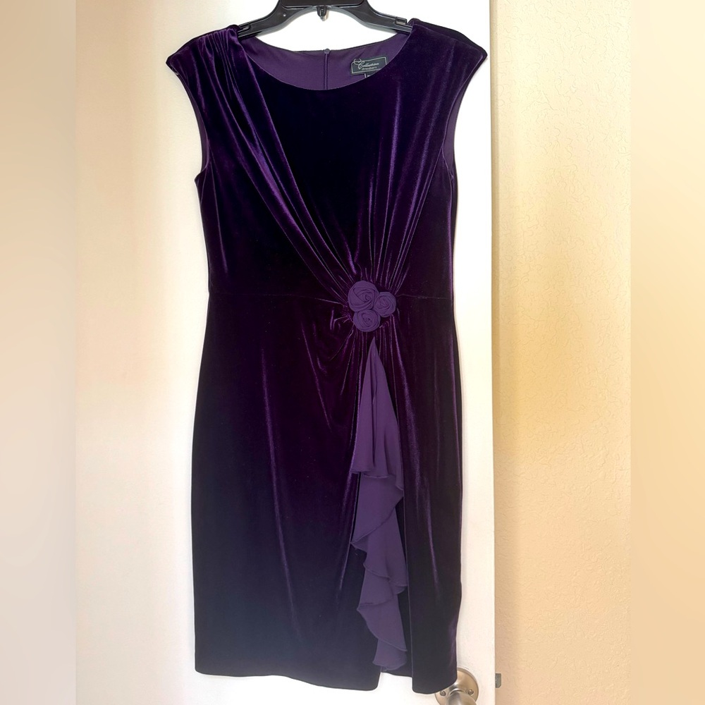 Collection Dressbarn Purple Midi Dress, 8P